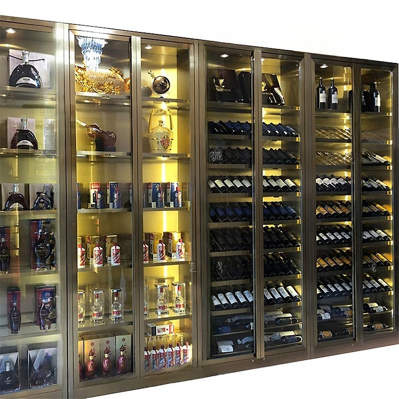 

Private Club Stainless Steel Baijiu Cabinet Baijiu Cabinet, Wine Metal