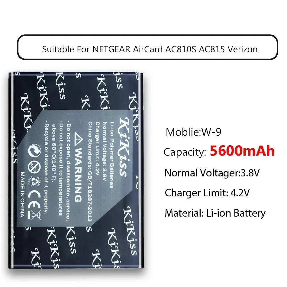 5600mAh W-9 Rechargeable lithium Batteries W9 For Netgear Sierra AirCard AC810S AC815 AC791L Wireless Router