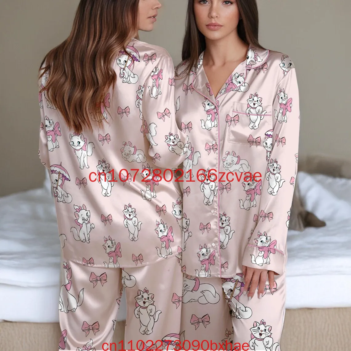 

Новинка 2023 года, пижамный комплект Disney The Aristocats, пижамный комплект с 3D принтом Disney Marie Cat, костюм «Волшебное королевство»