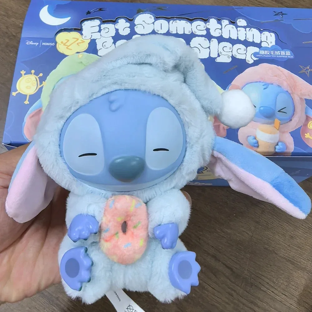 Disney Stitch Eat Something Before Sleep Series Blind Box Vinyl Plüsch Mystery Box Niedliche Stitch Doll Überraschungsspielzeug Geschenkspielzeug
