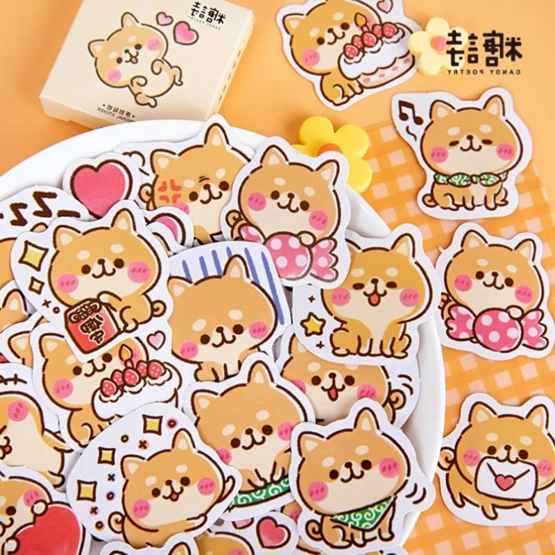 45 PCS Box Stickers Handbook  Decoration DIY Sealing Sticker  Custom Stickers  Kawaii Stickers  Planner Stickers