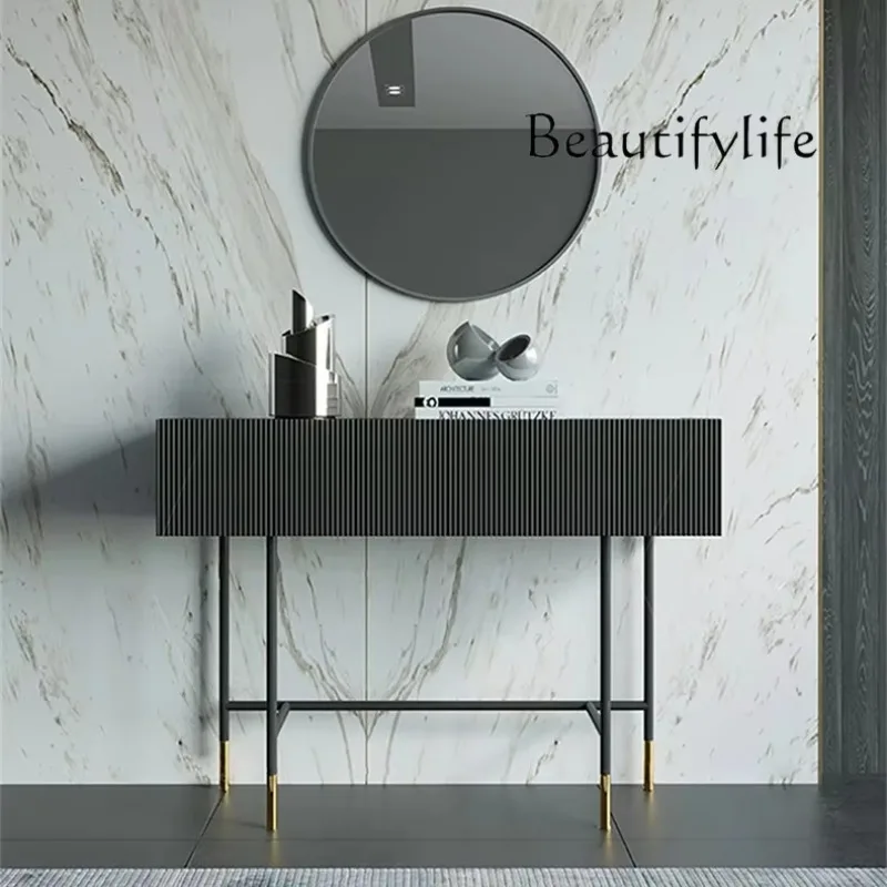 X36 Italian Solid Wood Antique Entrance Table Ultra-narrow Simple Modern Living Room Entry Plan