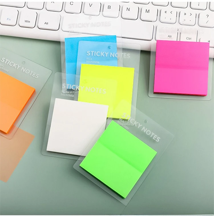 50 sheets Color Semi-transparent Index Tabs, Waterproof Reusable Highlight Sticky Notes, Creative Book Marker Labels for Student