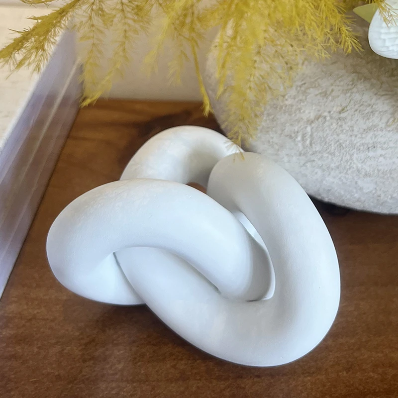 Węzeł z żywicy Decor Chain Link Decor White Rool Coffee Table Decor Book Shelf Decor Accents Home Decor Console Table Decor Items