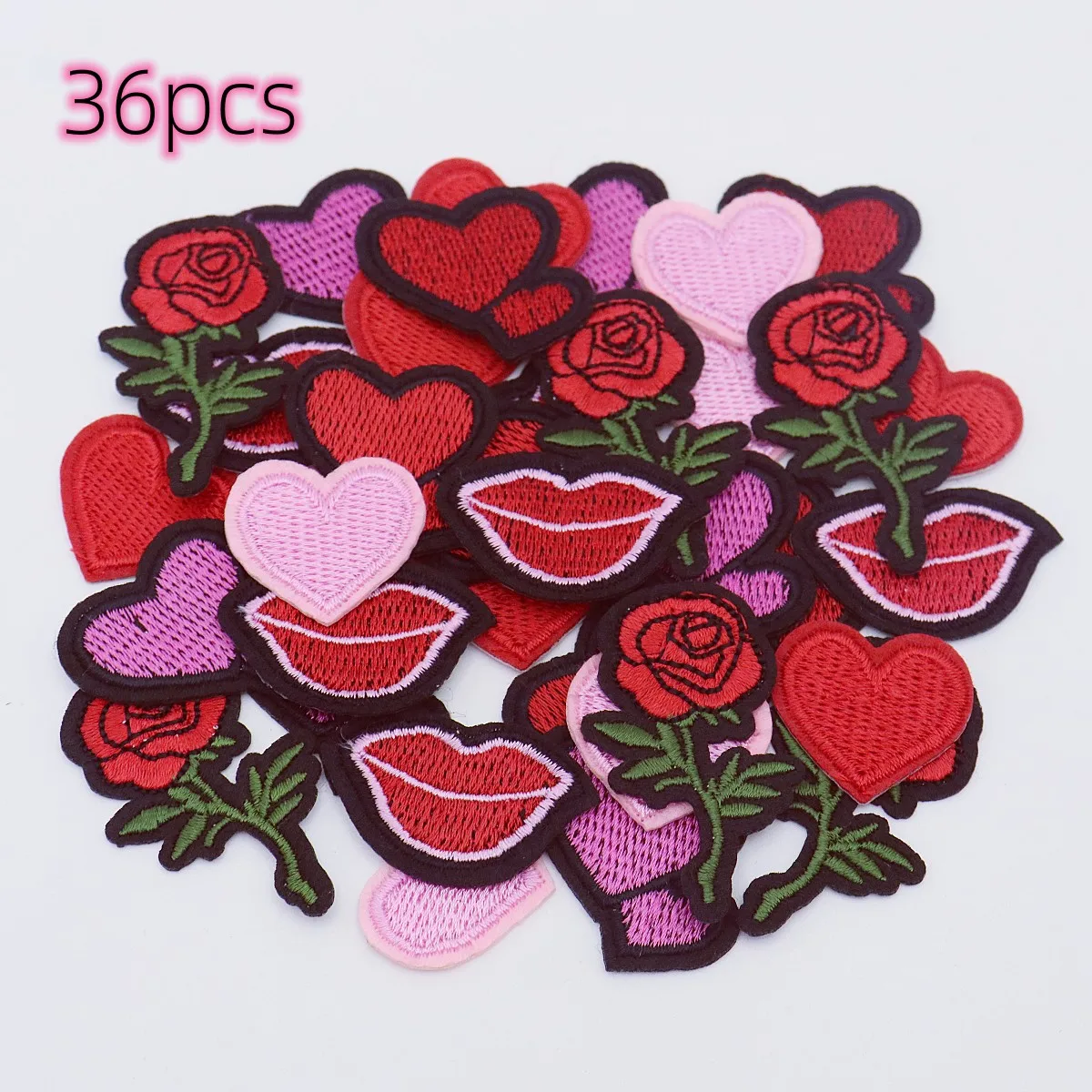 Mix Butterflies Flower Animal Heart Pack Embroidered Iron On Patches For Hat Bag Clothing DIY Badge Embellishments Crafts Sewing