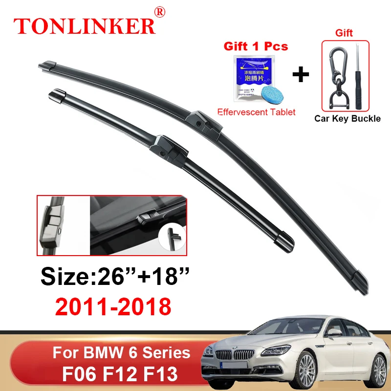 

Щетки стеклоочистителя TONLINKER для Bmw 6 серии F06 F12 F13 2011-2017 2018, автомобильные аксессуары, щетки стеклоочистителя переднего стекла, резак