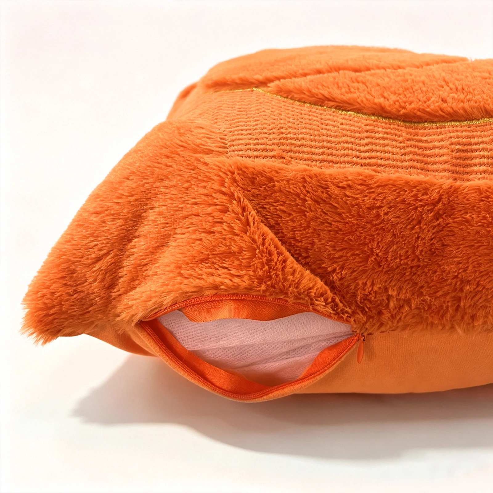 Halloween Pillow Cover Cushion Case 18x18inch Pumpkin Ghost Plush Faux Fur Embroidery Hidden Zipper Sofa Couch Living Room Decor
