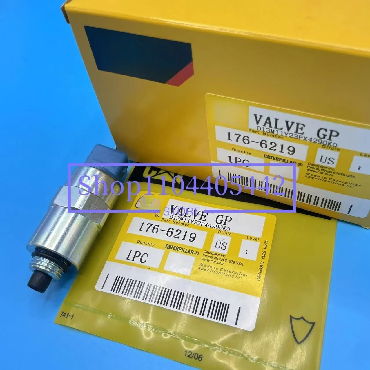 Válvula solenóide 1766219 de 12v 24v 176-6219 para retroescavadeira caterpillar 414e 416 416d 416e 416f 416f2 420 420d 420e 420f