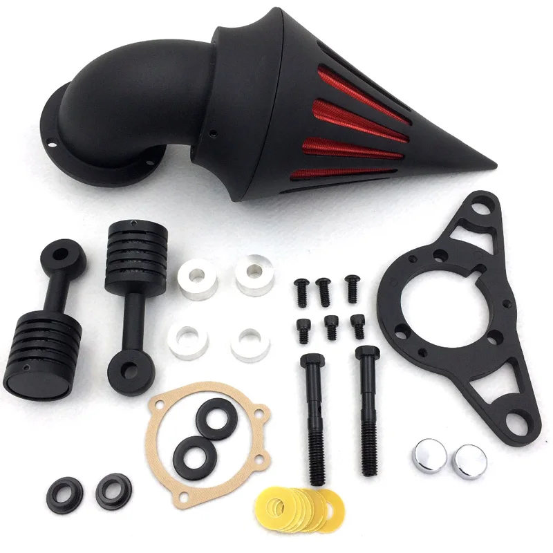 Spike Air Cleaner filter Kit K&N For 2001-2007 02 03 04 Harley Softail Night Train Fat Boy Cross Bones Motorcycle Chrome / Black