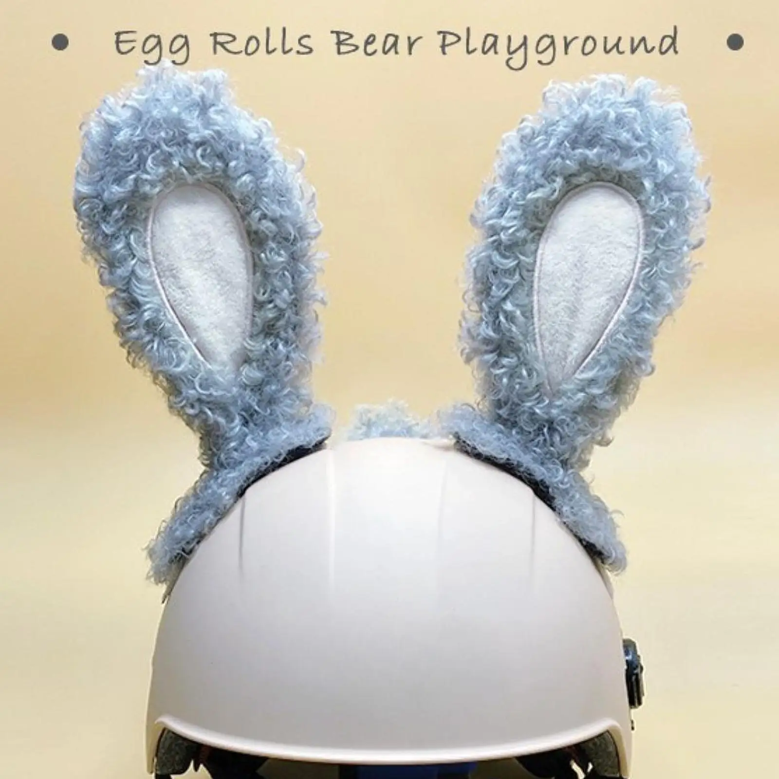 Plush Bunny Ears Helmet Decor Universal Helmet Accessory Set for Men’s Bicycle Helmet and Electric Motorcycle Helmet