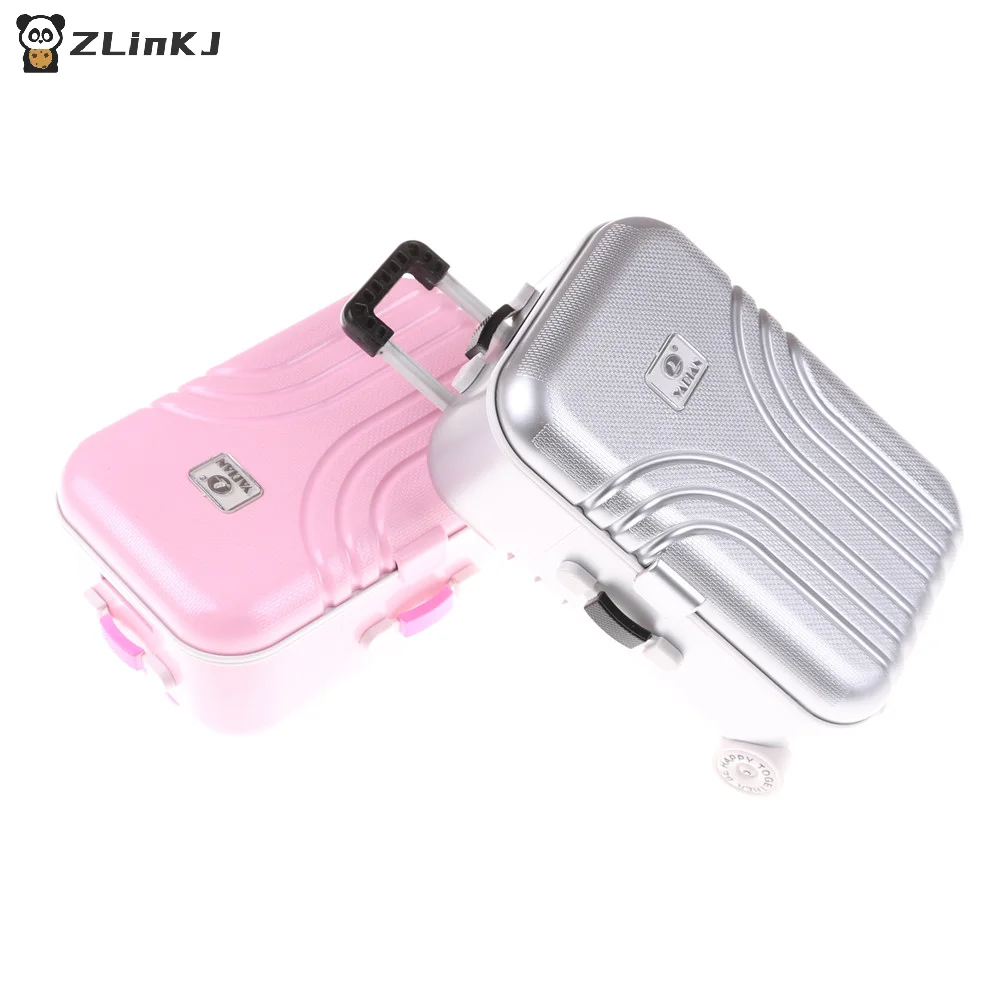 ▶1Pcs Mini Suitcase For 18 Inch American Doll & 1/3  & Newborn Baby Dolls Outdoor Travel Box Toy Accessories