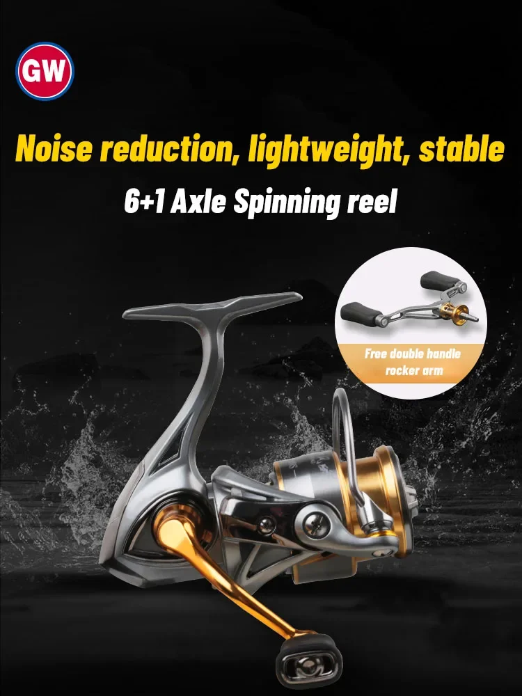 Reel pancing Hefeng de pesca, reel spinning dengan spool logam untuk memancing.