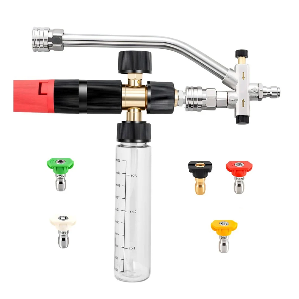 Dual Connector Foam Spray for Pressure Washer Engineered for For Tool For Daily Foam Compatibility 3600 PSI Rated Alloy Housing