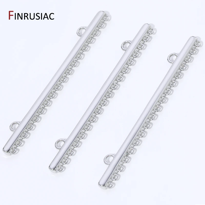 Rhodium Plated Brass Multi Row Strand Connector,Separator Spacer Bars Connector For DIY Jewelry Making Accessories Supplies