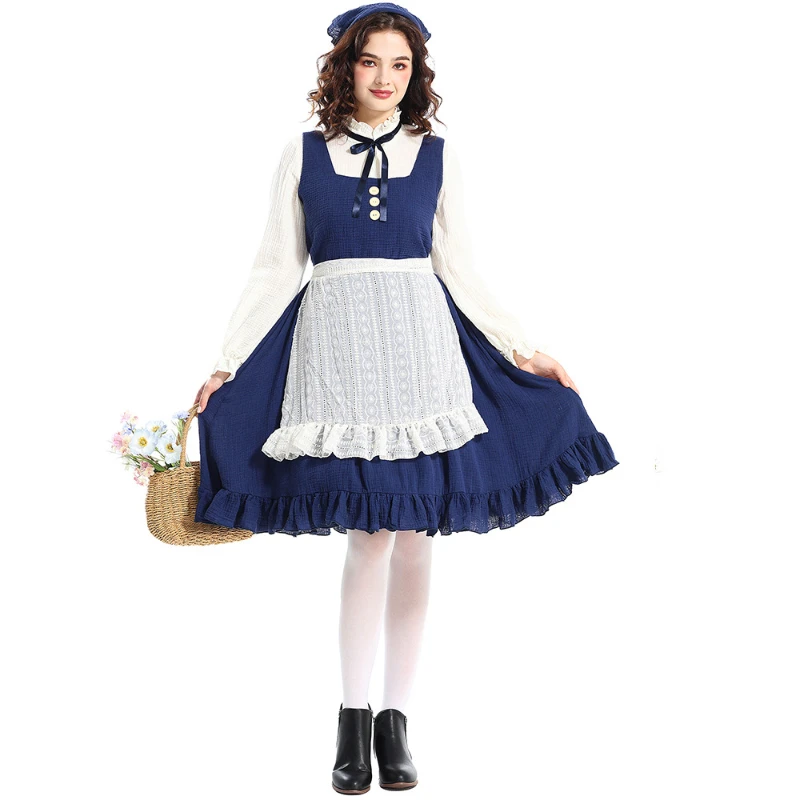 

Halloween Maid Cosplay Costume Beer Festival Waiter Fancy Dress Bavarian Maid Dress Adult Cosplay Rural Farm Maid Party Costume