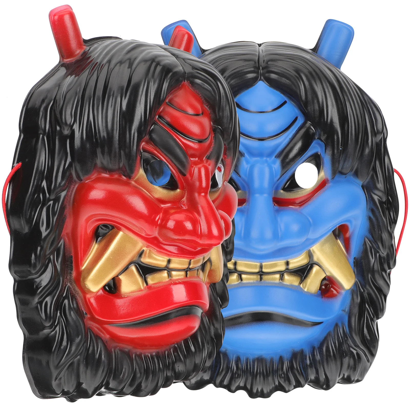 

2Pcs Tengu Halloween Masks Scary Cosplay Face Masks Portable Party Horror Props Halloween Mask Creepy Face Mask