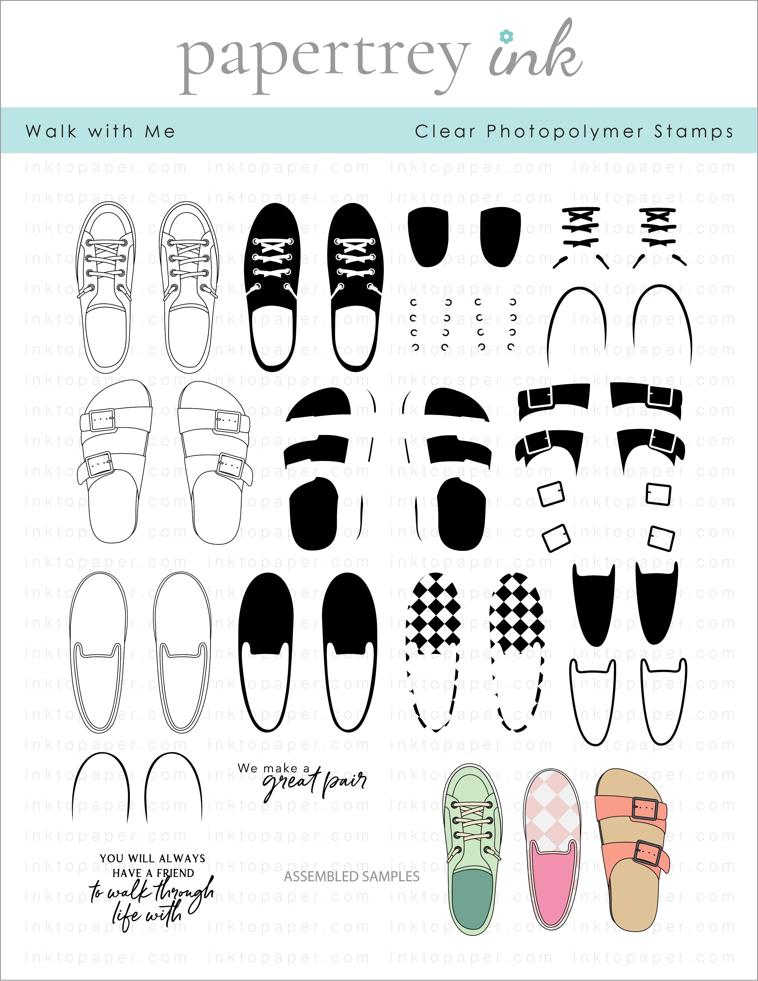 

Summer Shoes Walk with Me New Clear Stamp Scrapbooking for Paper Making Cutting Dies Frame Card Craft Supplies