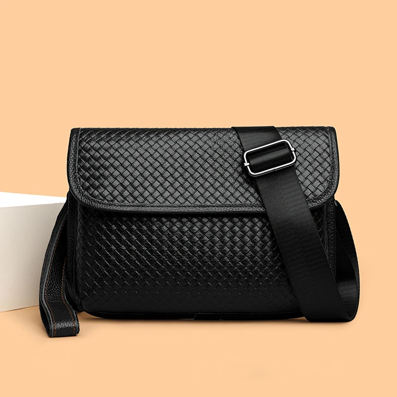 Luxury Designer Men's Shoulder Bag Genuine Leather Crossbody Bag Sling Bag for Daily Commute Travel Work Business Messenger Bag