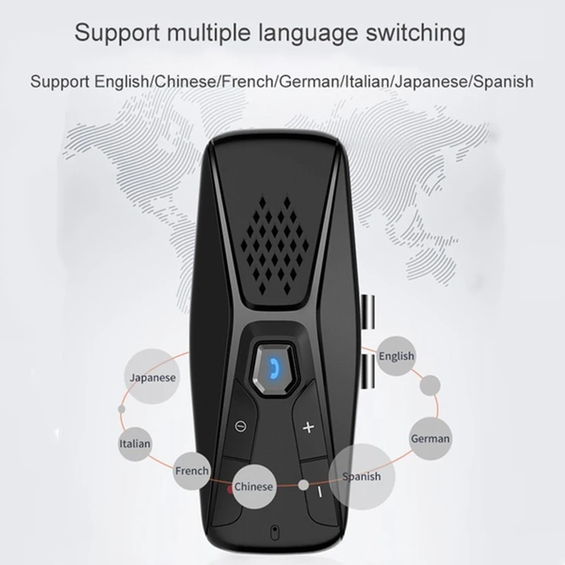 JaJaBor Bluetooth Car Kit Handsfree Speakerphone Wireless with Microphone Bluetooth 5.0 Automatic Shut Down and Auto Connect