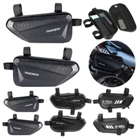 Bolsas laterales para motocicleta, impermeables, EVA + PU/poliéster, carcasa dura, bolsa colgante para bicicleta de montaña, bolsa triangular, bolsa para SILLÍN de motocicleta