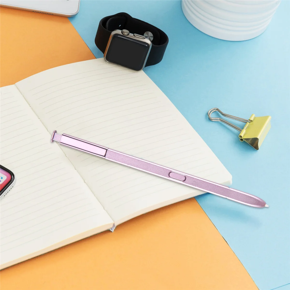 #563W Multifunctional Pens Replacement For Samsung Galaxy Note 9 Press Stylus S Pen(Purple) (Purple)