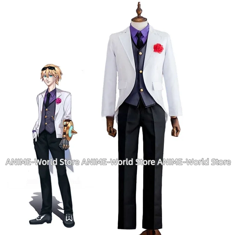 

Ezreal Swallow-tailed Coat Blazer Suit Shirt Vest Pants Uniform Outfit Games Customize Cosplay Costumes