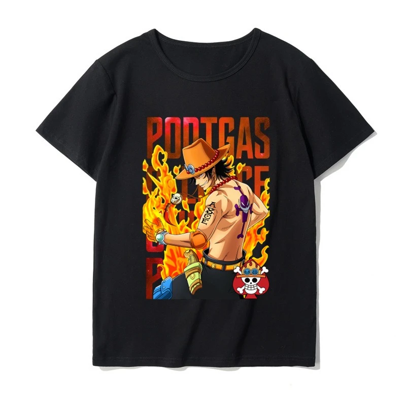 Estate Anime giapponese One Piece Rufy T-shirt Uomo Donna Manica corta Oversize Casual Tee Cotone Unisex Hip Hop Streetwear Allentato
