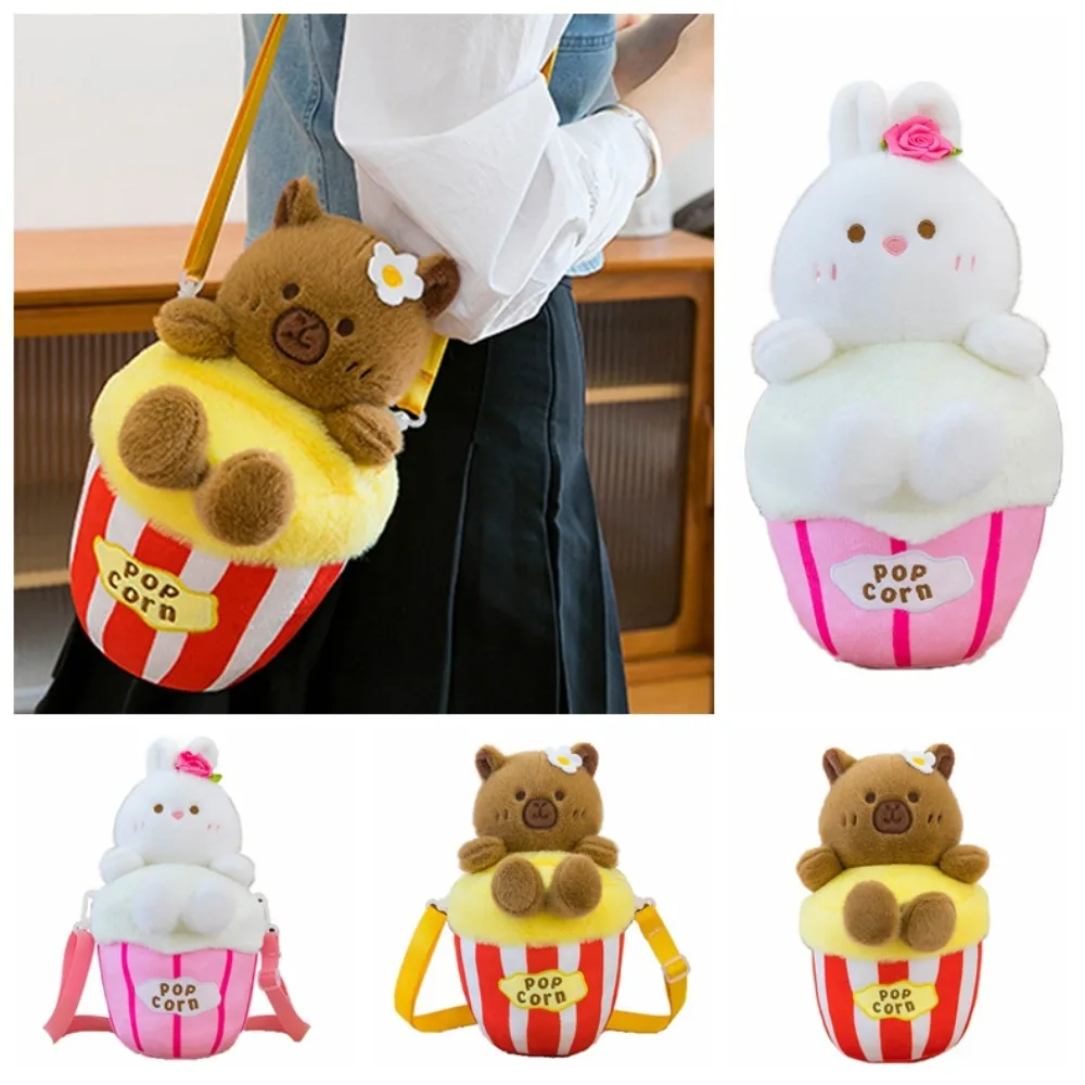 

Crossbody Попкорн Капибара Кукла Сумка Подушка Мягкий Попкорн Капибара Плюшевая Игрушка Милый Пушистый Попкорн Кролик Мягкая Кукла