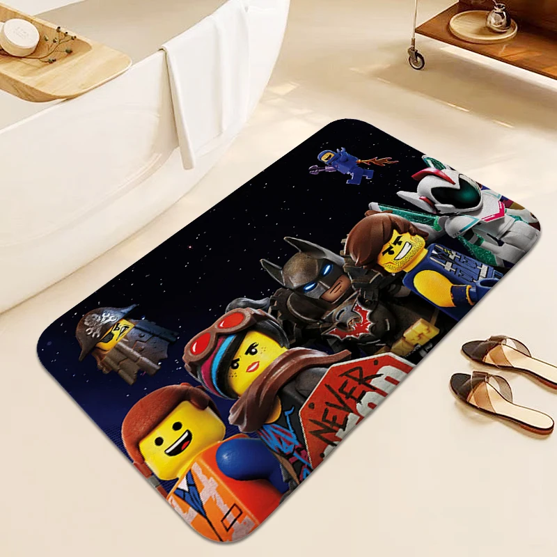 

Foot Mat L-Legos Movie Bathroom Carpet Bedroom Funny Doormat Entrance Door Anti Slip Custom Kitchen Floor Rug Home Decorations