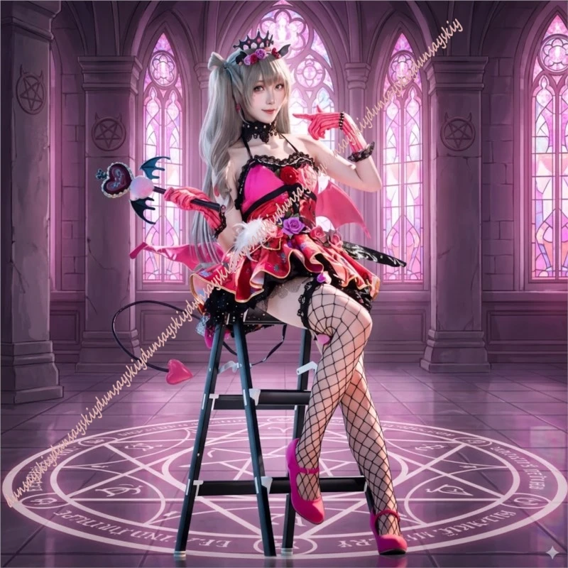 

Jirai Kei Lace Border Dress Accessories Wig Set Lovelive Minami Kotori Anime Game Cosplay Costume Set Sexy Role-Playing Clothing