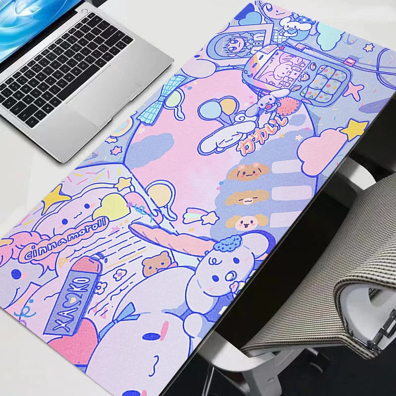 لوحة الماوس سينامورول Kawaii XXL أنيمي ألعاب الألعاب الملحقات Varmilo لوحة المفاتيح جهاز كمبيوتر شخصي المطاط حصيرة مكتبية السجاد لوحة الماوس #5