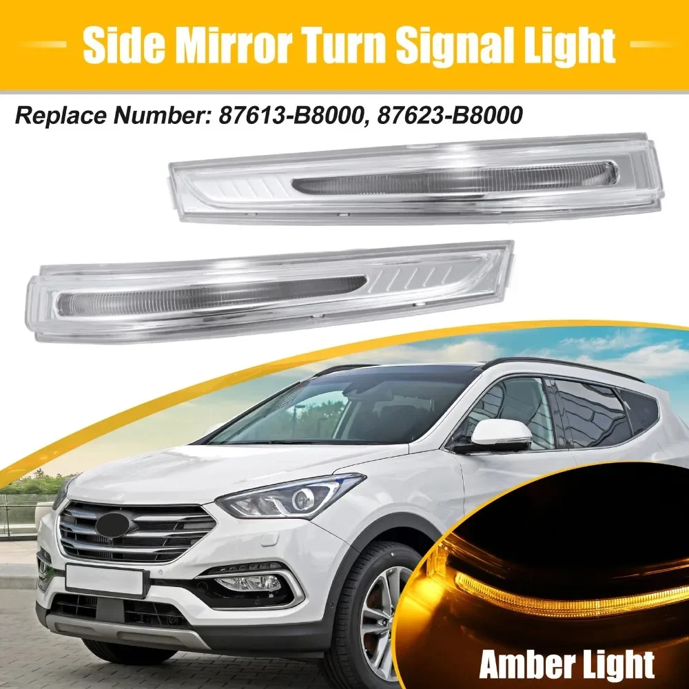 Car LED Rearview Mirror Turn Signal Light Signal Lamp For Hyundai Santa Fe XL Seat 2013 2014 2015-2018 87613B-8000 87623B8000