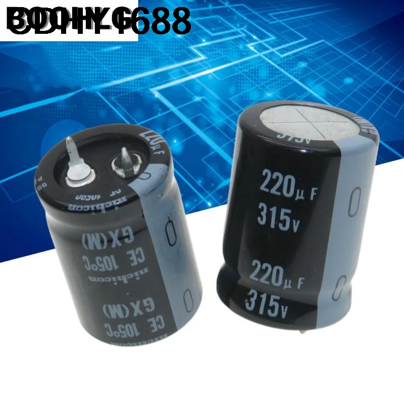 Condensatore elettrolitico in alluminio originale 2 pezzi 315V 220UF 22X30 GX 105 gradi per 250V