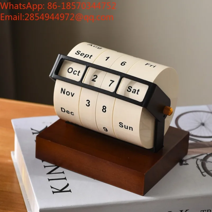 New Large Rotating Desk Calendar Desktop High-end Light Luxury Ornament