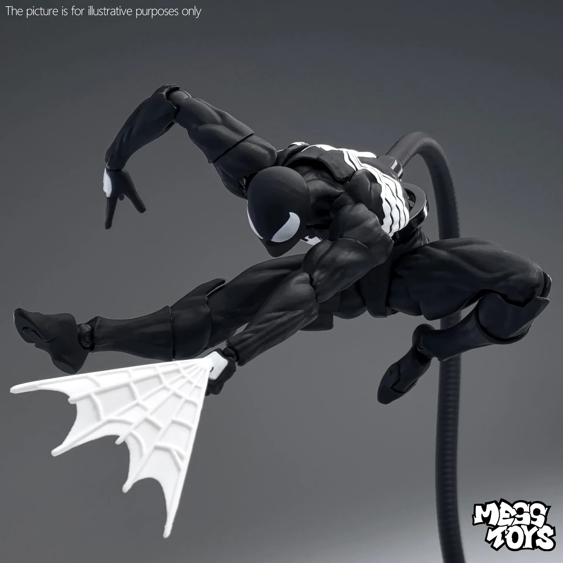 Anime Black Symbiote Spider-Man Joint Mobility Action Figure PVC Model Statue Toys Doll Desk Decor Collectible Gifts Boxed - view 5