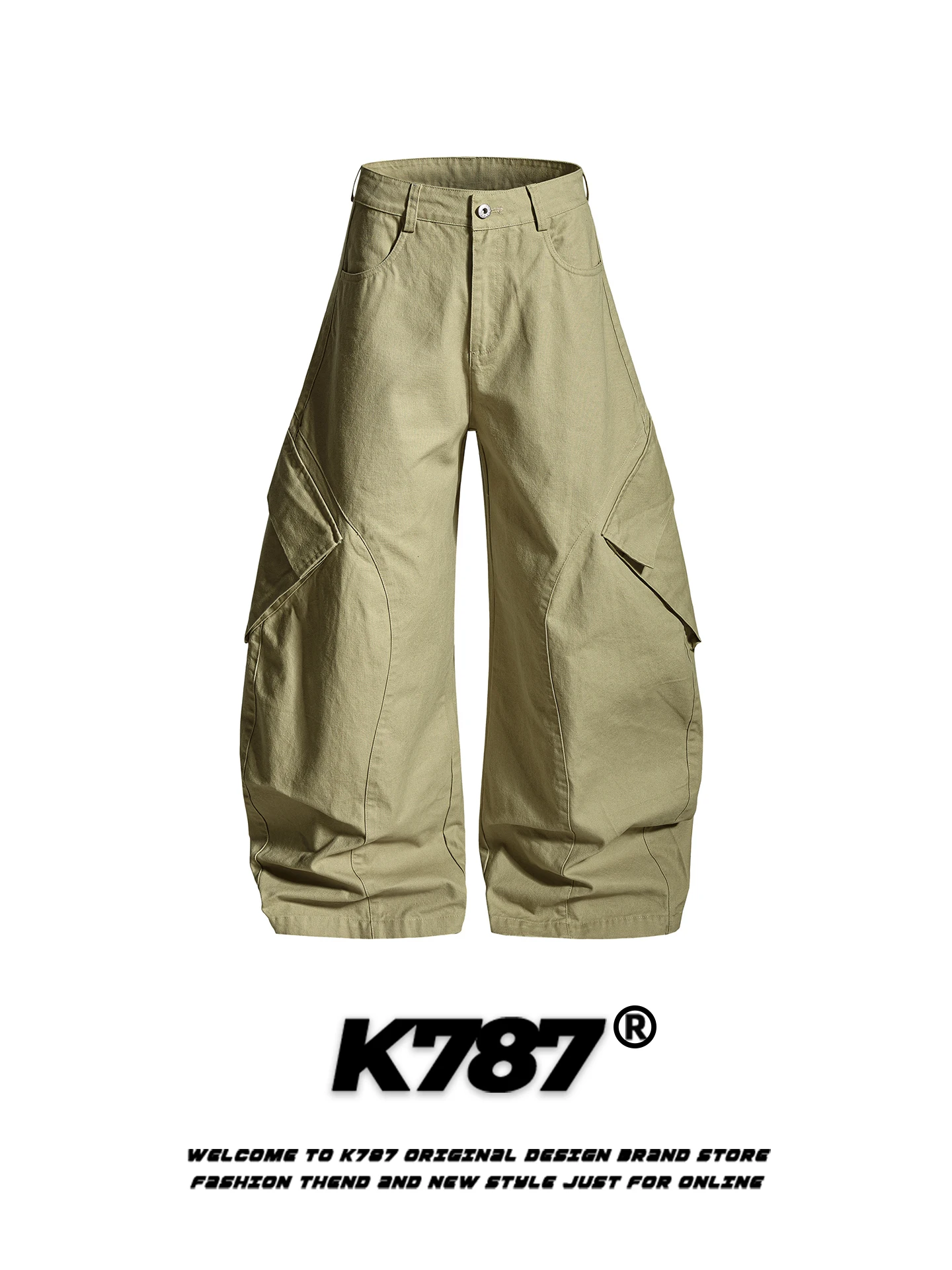 

Мужские брюки K787 в американском ретро-стиле, свободные, повседневные, широкие, в пол, с эффектом похудения, повседневные брюки-чинос