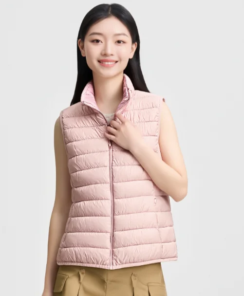 

Куртка на утином пуху 2025 года, женский жилет, осенне-зимний жилет без рукавов, теплая легкая куртка-пуховик, женские топы, верхняя одежда