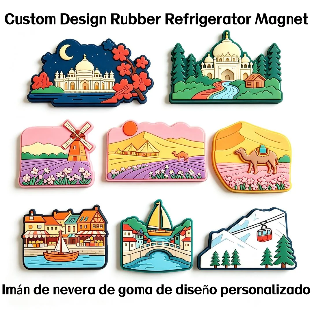 Custom PVC Soft Magnetic Refrigerator Sticker Personalized Durable Fridge Magnets Waterproof Washable Rubber Refrigerator Decor
