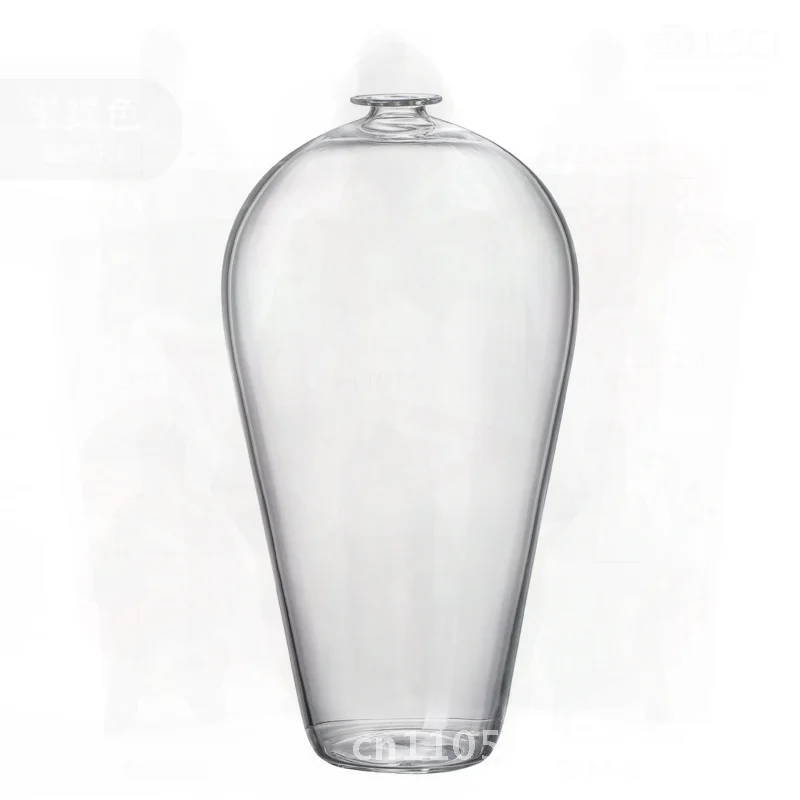 

Zen Japanese-Style Glass Vase Transparent High Borosilicate Flower Ornament Handmade Hydroponic Flower Utensils Plum Bottle for