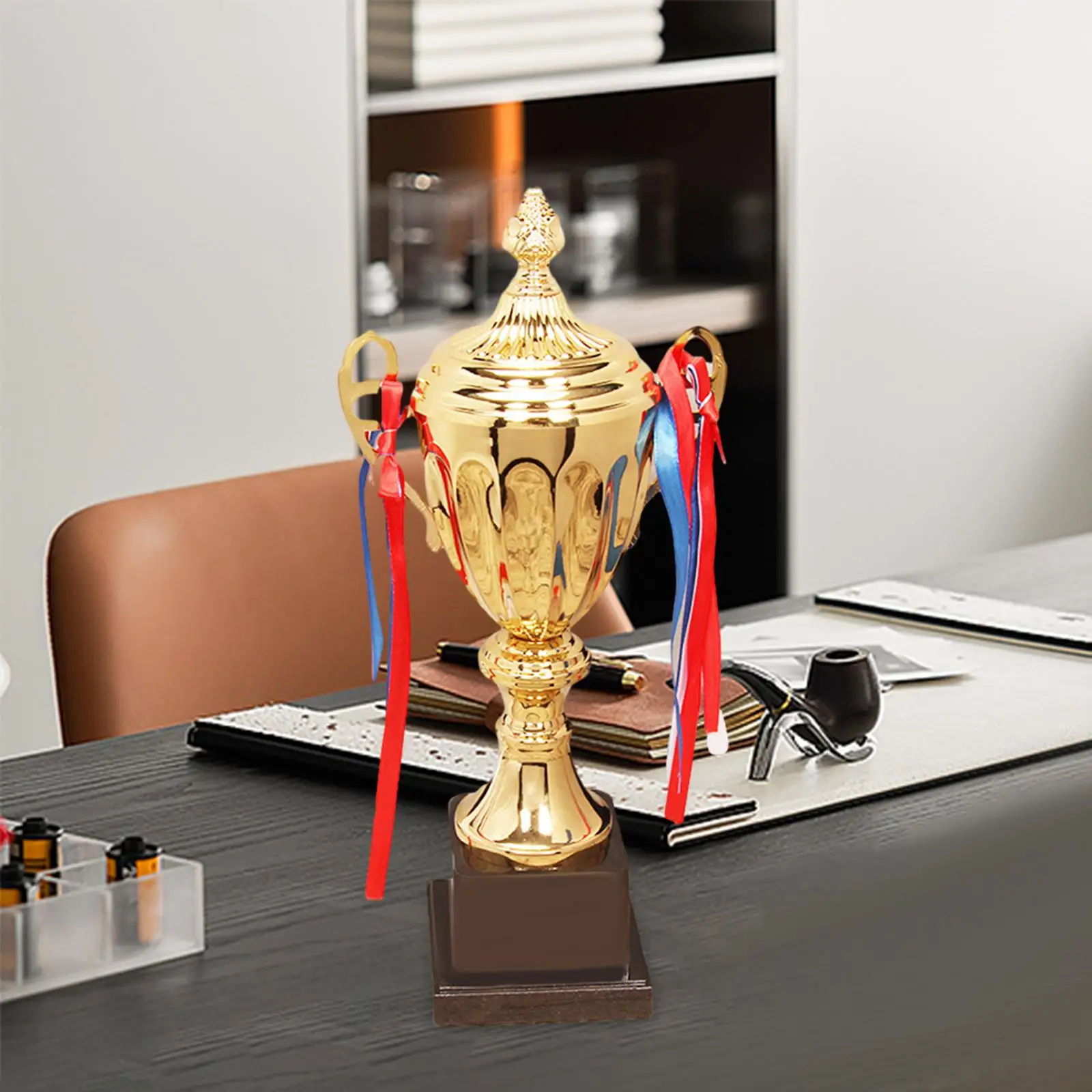 Classic Metal Trophy Cup Award for School Sports Soccer Football Competition Prize Decor Party Favor Gift