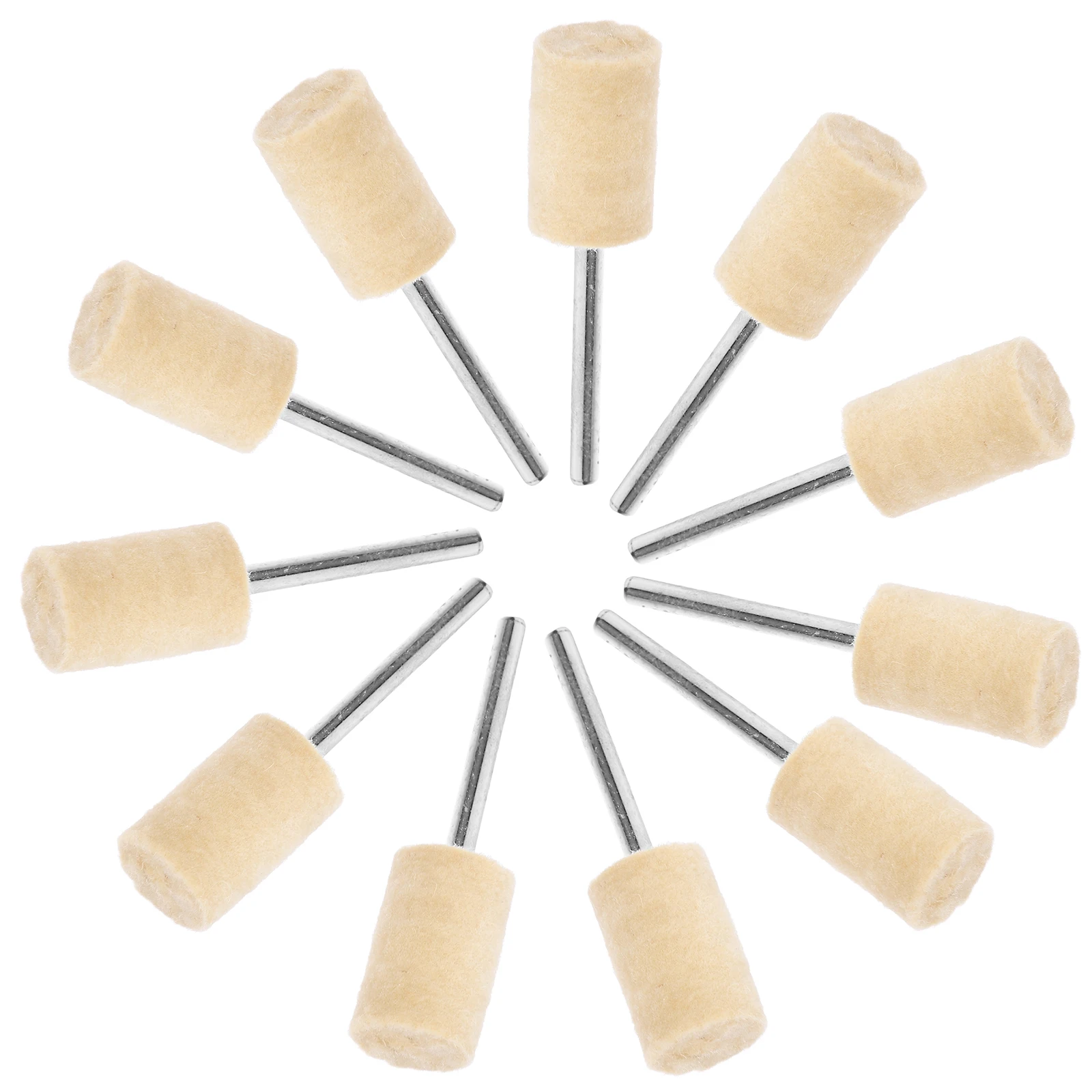

12 Pcs Wool Felt Polishing Bit Buffing Wheel Bits Wheels for Concrete Disc Grinding Drill