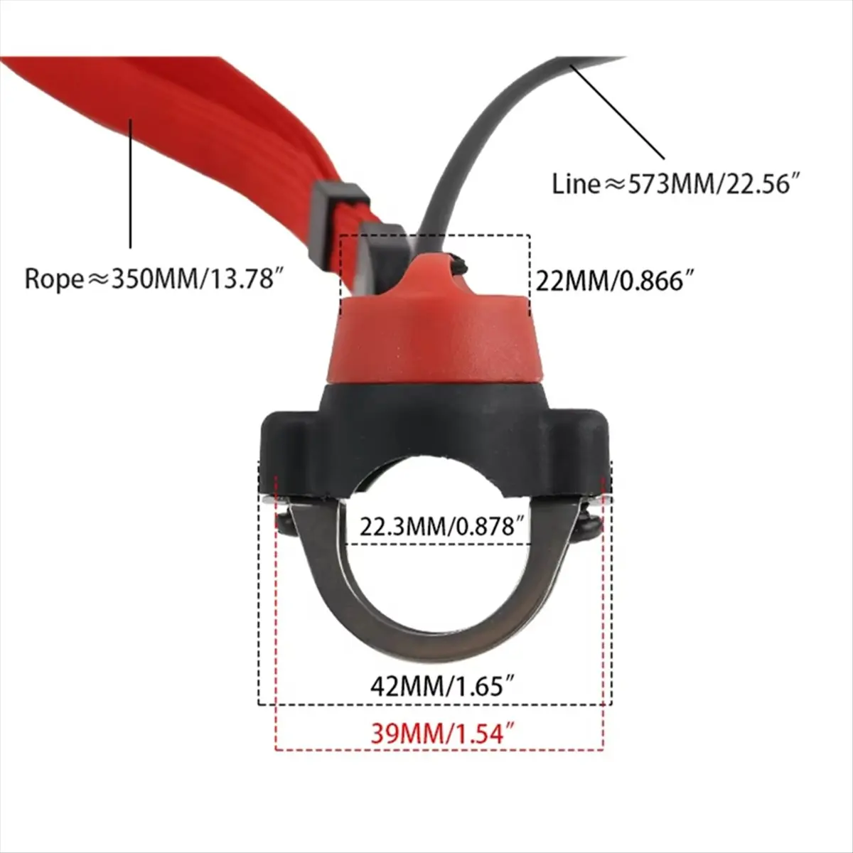 #08H (Red)Motorcycle Emergency Switch Magnetic Top Cap with Wrist Strap,Automotive Parts & Accessories