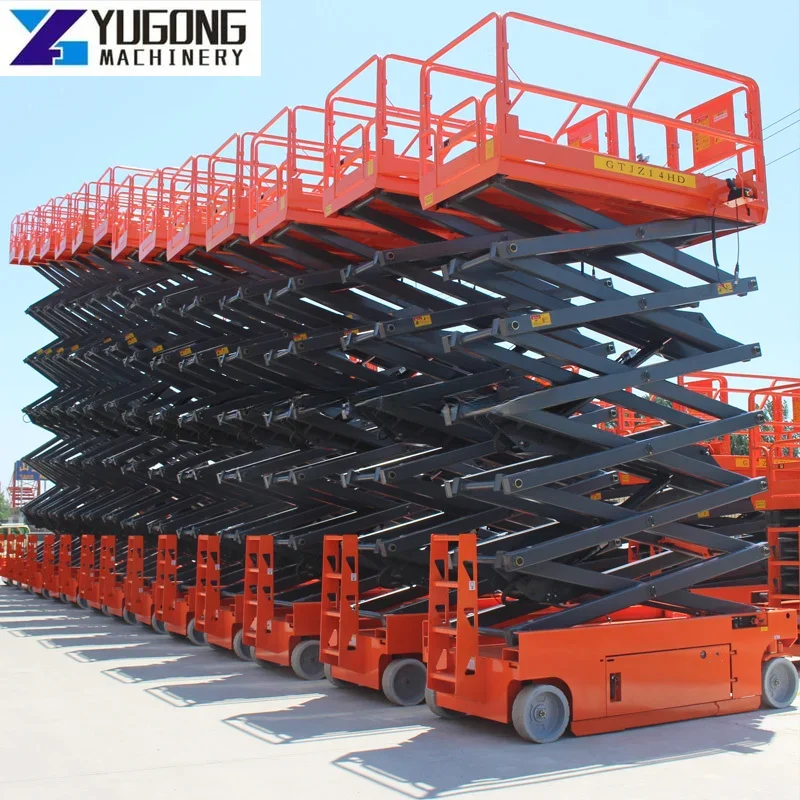 YG China Hydraulic Lifting Equipments 6m Mobile Scissor Lift Table 500kg Load Capacity Aerial Work Lift Platform Machinery Sale