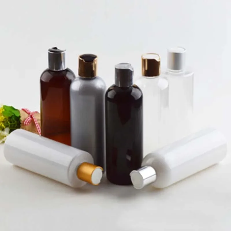24Pcs 300ml Empty PET Bottle Shampoo Shower Gel Refillable Bottles Cosmetic Sample Containers Bathroom Soap Dispenser Bottle