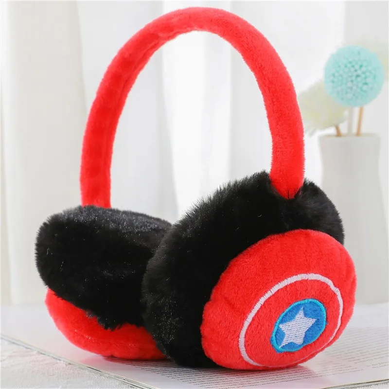 Coppe per le orecchie della lega regolabili per bambini dei cartoni animati Disney autunno e inverno che congelano coppe per le orecchie calde borse per le orecchie in peluche calde dei cartoni animati