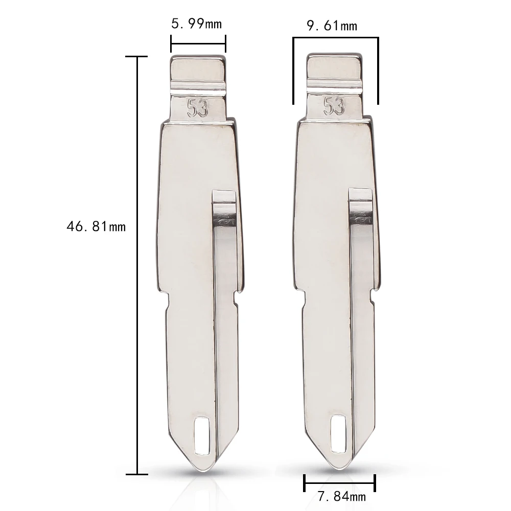 Dandkey NE73 kluczyk do samochodu Peugeot 206 306 405 #53 składana klapka niecięty klucz ostrze Fob kluczyk do samochodu Citroen C2 Picasso