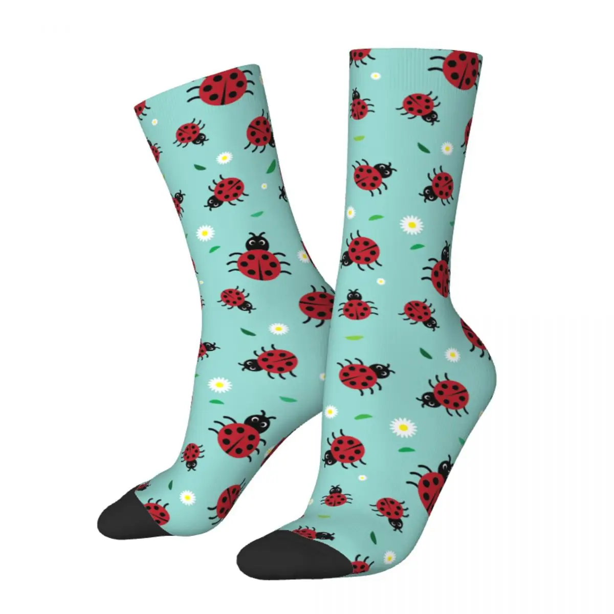 Calcetines de baloncesto para hombre y mujer, medias de animales que absorben el sudor, regalos de mariquitas, Otoño e Invierno