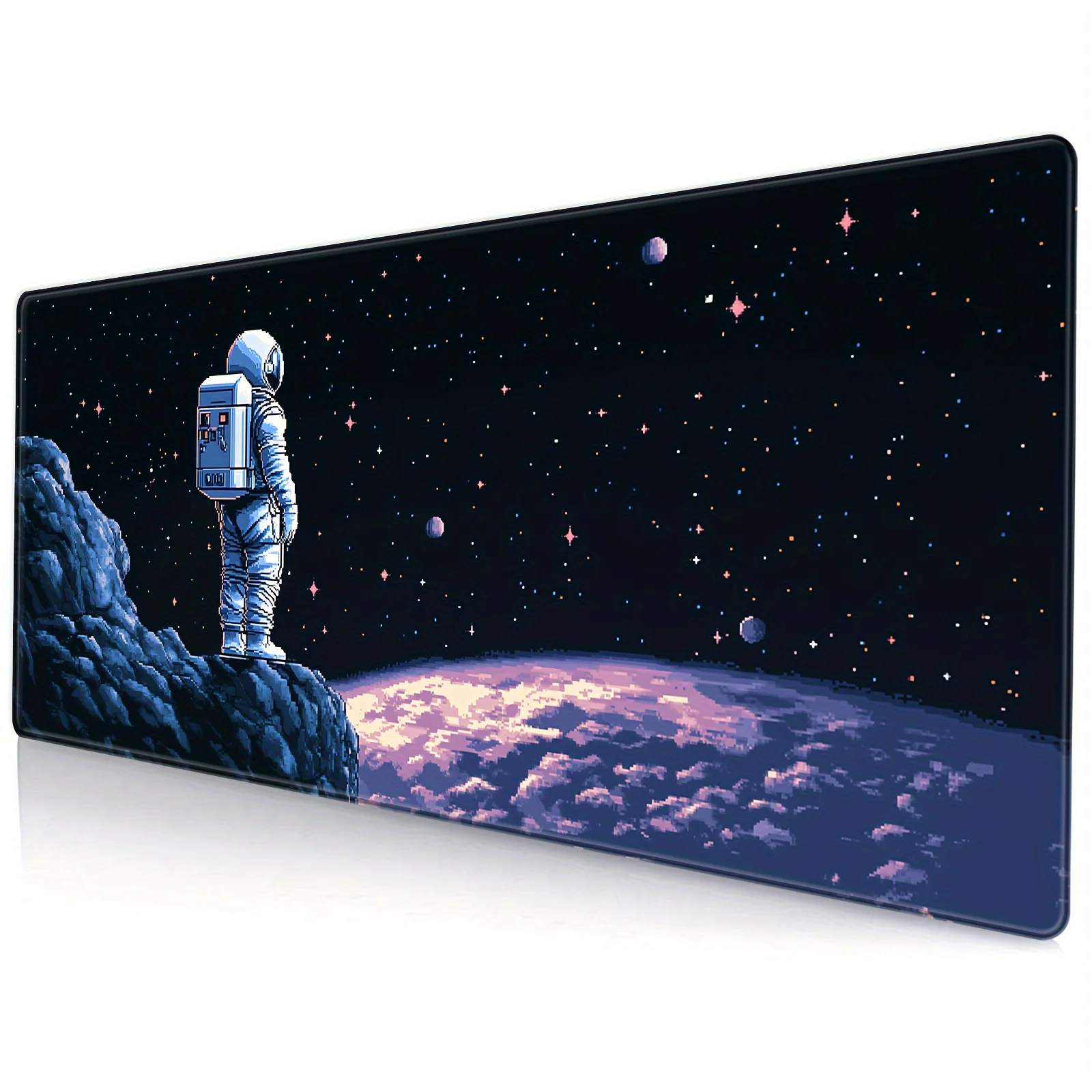 

Large Mouse Pad XXL Astronaut Mosaic gaming desk pad Non-Slip Rubber Base Stitched Edges for Office and Study desk accessories