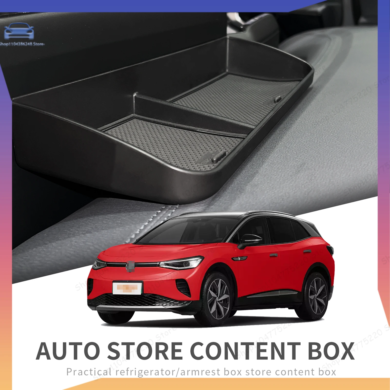Accessories Center Console Display Storage Box Hidden Tray Behind Screen Organizer Car Dashboard Tray for VW ID.4 ID4