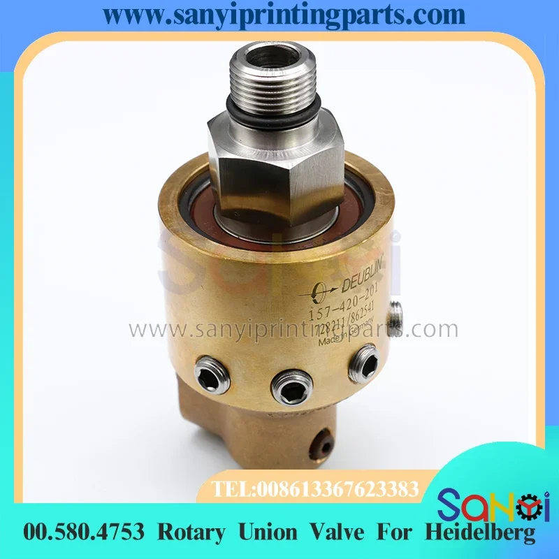 Válvula de união rotativa 00.580.4753 de melhor qualidade 157-410-201 para peças sobressalentes deslocadas de máquina Heidelberg